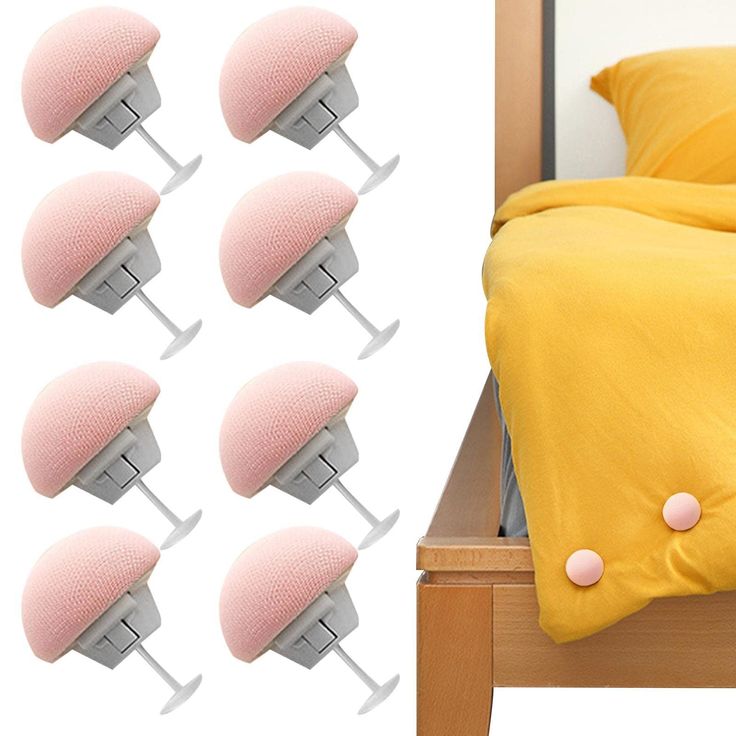 4pcs Mushroom Shape Bedsheet Clips